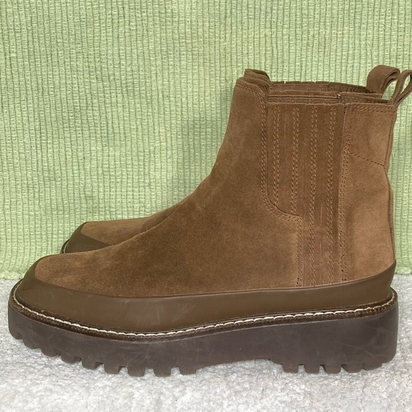 Caslon Women's Betsy Lug Sole Water Resistant Brown Suede Boots Shoes SZ US 9 - Picture 2 of 12